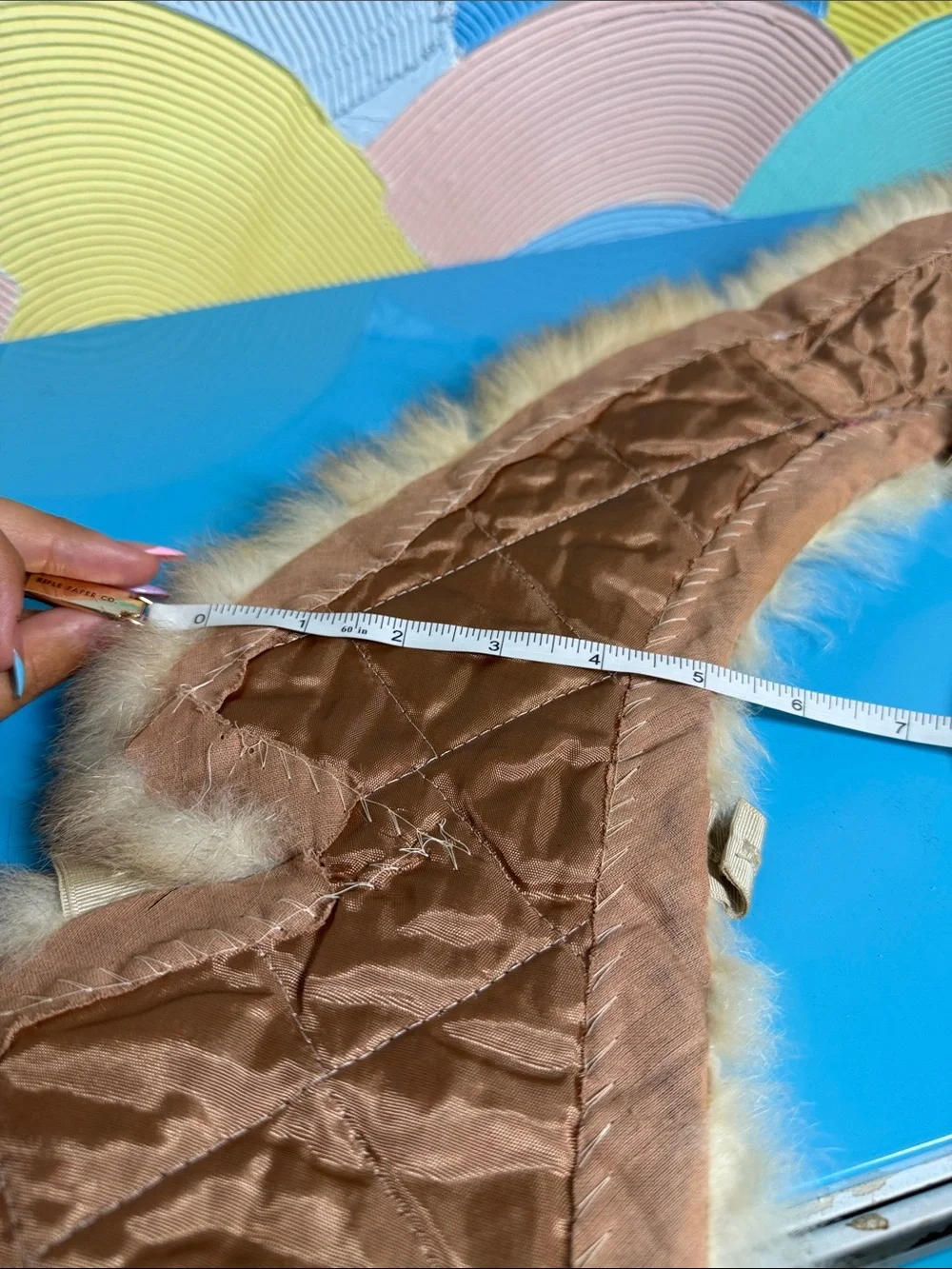Vintage Genuine Coyote Fur Detachable Coat Collar Natural Winter Trim